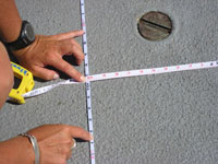 A mock shipwreck survey takes place on the stern of the ship to demonstrate research techniques that will be used underwater. Photo: Paulo Maurin