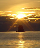 La Perouse Pinnacle at sunset. Photo by Aulani Wilhelm.