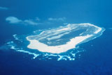 Aerial view of Laysan Island. Photo by U.S. Fish and Wildlife Service.