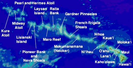 Map of Hawaiian Archipelago.