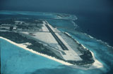 Midway Atoll and the runway on Sand Island.