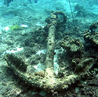 Anchor at Kure Atoll.  Photo by Hans Van Tilburg.