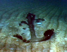 Anchor at Laysan Island.  Photo by Suzanne S. Finney.