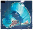 IKONOS Satellite image of Midway Atoll.  Click for larger image.